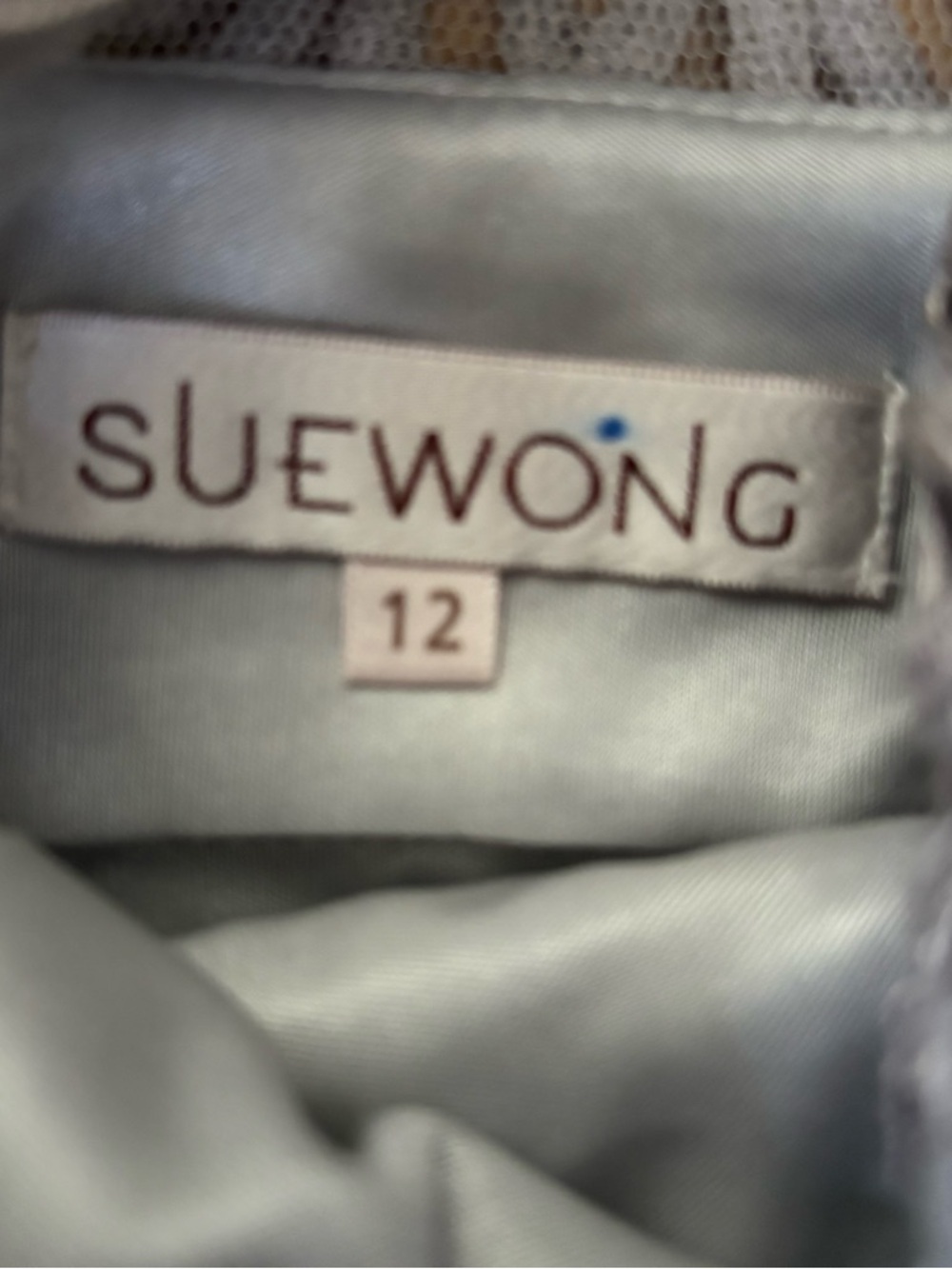 Sue Wong Silver-Gray Embroidered Sleeveless Cocktail Dress - Picture 6 of 9